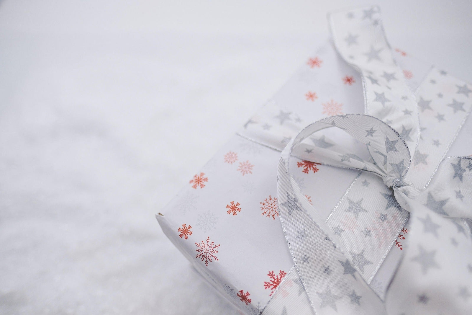 wrapped gift with a ribbon