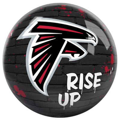 OnTheBallBowling NFL Graffiti Atlanta Falcons Undrilled Polyester Bowling Ball