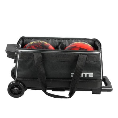 Elite Basic Double Roller Charcoal Bowling Bag.
