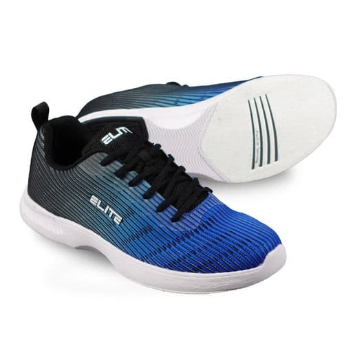 ELITE Men's Wave Black/Blue Bowling Shoes