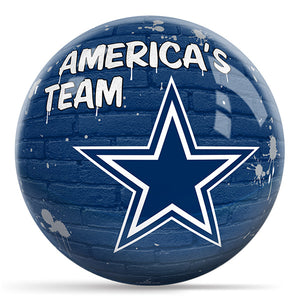 OnTheBallBowling NFL Graffiti Dallas Cowboys Undrilled Polyester Bowling Ball