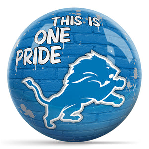 OnTheBallBowling NFL Graffiti Detroit Lions Undrilled Polyester Bowling Ball