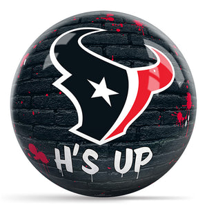 OnTheBallBowling NFL Graffiti Houston Texans Undrilled Polyester Bowling Ball