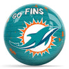 OnTheBallBowling NFL Graffiti Miami Dolphins Undrilled Polyester Bowling Ball