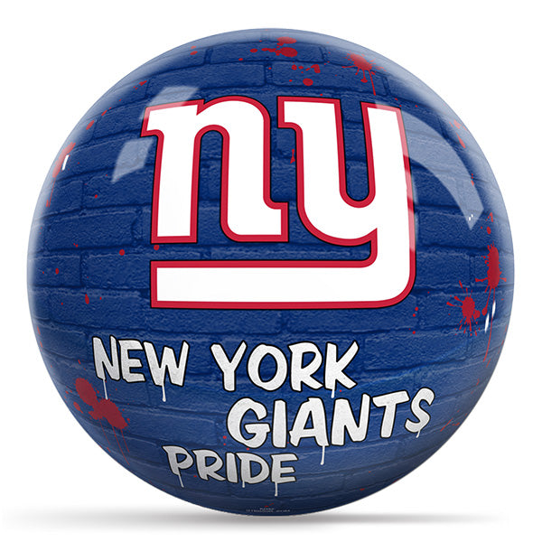 OnTheBallBowling NFL Graffiti New York Giants Undrilled Polyester Bowling Ball