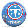 OnTheBallBowling NFL Graffiti Tennessee Titans Undrilled Polyester Bowling Ball