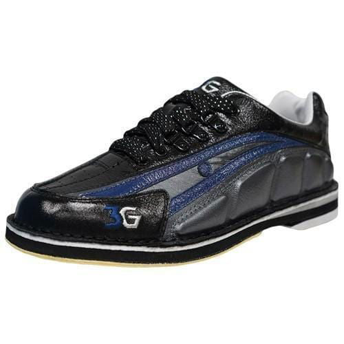 3G Mens Tour Ultra Black Blue Metallic Right Hand Bowling Shoes - BowlersParadise.com