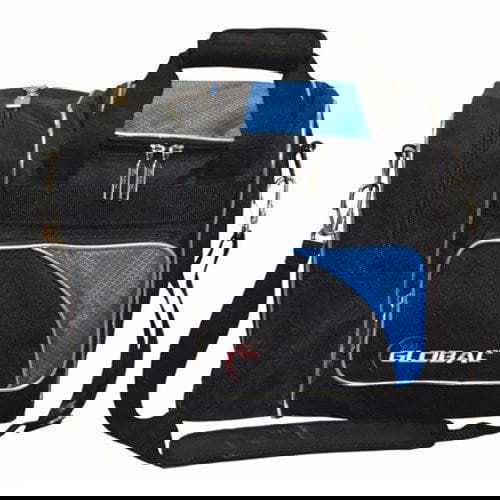 900Global 1 Ball Single Deluxe Tote Bowling Bag Blue Black - BowlersParadise.com