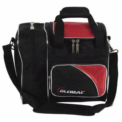 900Global 1 Ball Single Deluxe Tote Bowling Bag Red Black - BowlersParadise.com