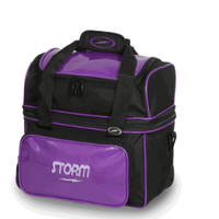 Storm 1 Ball Flip Tote Black/Amythest Bowling Bag - BowlersParadise.com