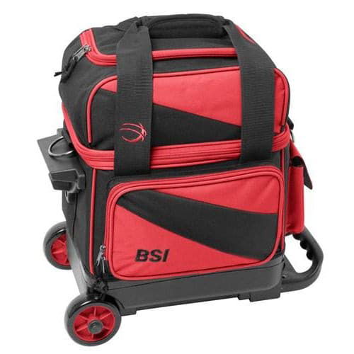 BSI 1 Ball Roller Bowling Bag Red Black - BowlersParadise.com