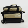 ELITE Deluxe Double Roller Bowling Bag Sand/Black - BowlersParadise.com