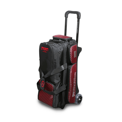 Storm Rolling Thunder 3 Ball Roller Checkered Bowling Bag Red/Black