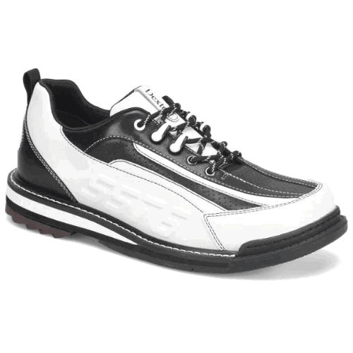 モノトーンボーダーピッチャー　白黒 Dexter Mens SST 6 Hybrid LE White/Black Left Hand Bowling Shoes