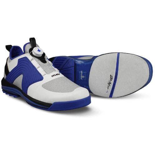 KR Strikeforce Maverick FT White/Blue/Black Right Hand High Performance Men's Bowling Shoes - BowlersParadise.com