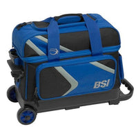 BSI Dash Double Roller Black/Blue Bowling Bag - BowlersParadise.com