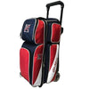 KR Strikeforce Fast Triple Roller Red/White/Blue Bowling Bag - BowlersParadise.com