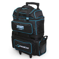 Storm Streamline 4 Ball Roller Black/Blue Bowling Bag - BowlersParadise.com