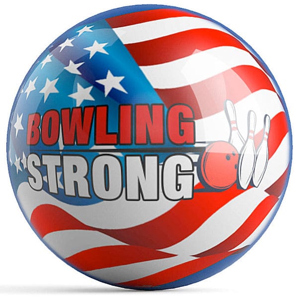 OnTheBallBowling Bowling Strong US Flag Bowling Ball