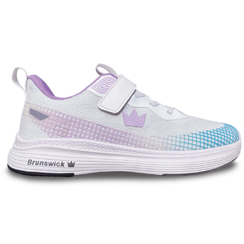 Brunswick Strike Zone Youth White/Teal Bowling Shoes