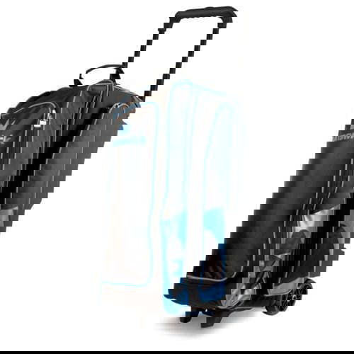 Brunswick Blitz Triple Roller Black Blue Bowling Bag - BowlersParadise.com