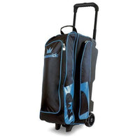 Brunswick Blitz Triple Roller Black Blue Bowling Bag - BowlersParadise.com
