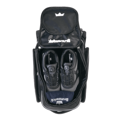 Brunswick Charger Double Roller Bowling Bag Black - BowlersParadise.com