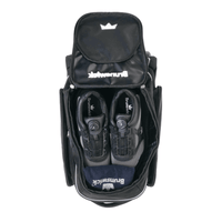Brunswick Charger Double Roller Bowling Bag Black - BowlersParadise.com