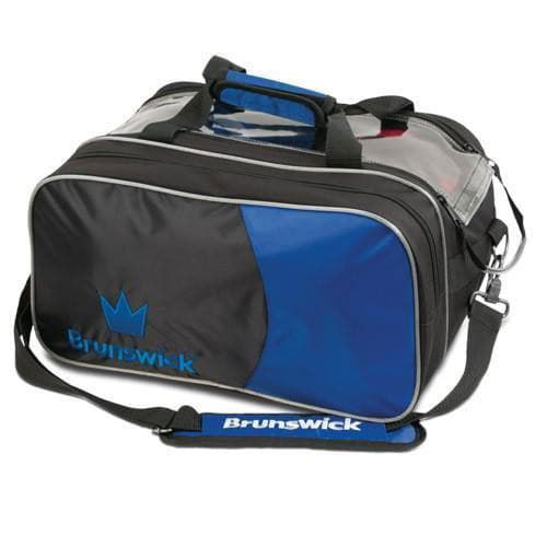 Brunswick Crown Double Tote Plus Royal Bowling Bag Holds Shoes - BowlersParadise.com