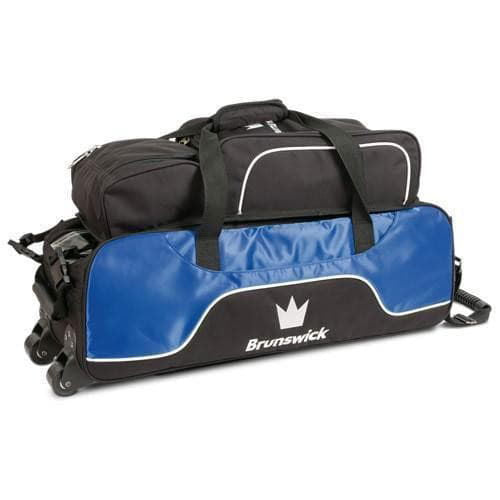 Brunswick Crown Triple Tote Plus Royal Bowling Bag - BowlersParadise.com