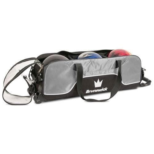 Brunswick Crown Triple Tote Silver Bowling Bag - BowlersParadise.com