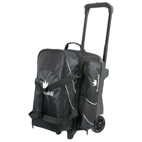 Brunswick Edge Double Roller Black Bowling Bag - BowlersParadise.com