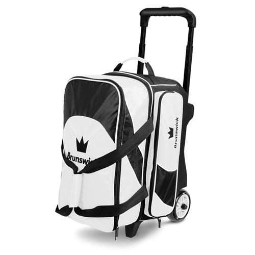 Brunswick Edge Double Roller White Black Bowling Bag - BowlersParadise.com