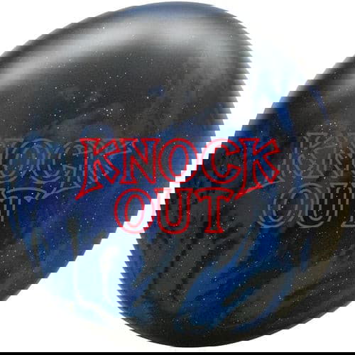 Brunswick Knock Out Solid Black Blue Bowling Ball - BowlersParadise.com