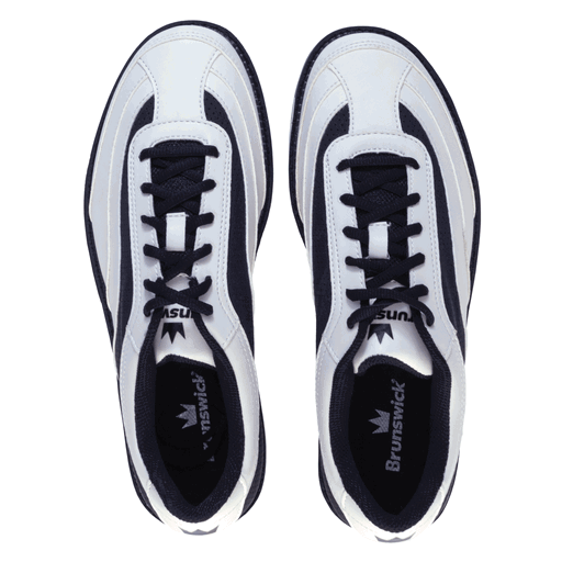 Brunswick Men’s Rampage Interchangeable White Right Hand Bowling Shoes - BowlersParadise.com