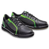 Brunswick Mens Punisher Black Neon Green Left Hand Bowling Shoes - BowlersParadise.com