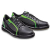 Brunswick Mens Punisher Black Neon Green Right Hand Bowling Shoes - BowlersParadise.com