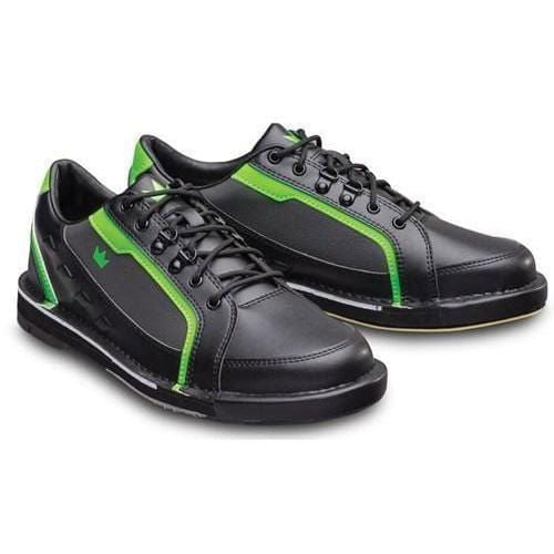 Brunswick Mens Punisher Black Neon Green Right Hand Bowling Shoes - BowlersParadise.com