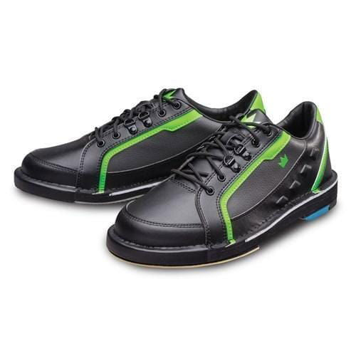 Brunswick Mens Punisher Black Neon Green Right Hand Bowling Shoes - BowlersParadise.com