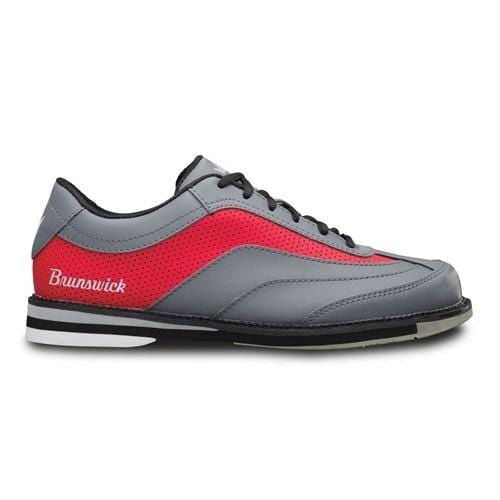 Brunswick Mens Rampage Grey Red Left Hand Bowling Shoes - BowlersParadise.com