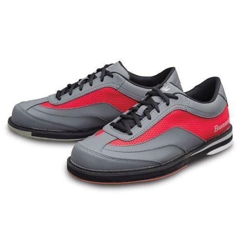 Brunswick Mens Rampage Grey Red Left Hand Bowling Shoes - BowlersParadise.com
