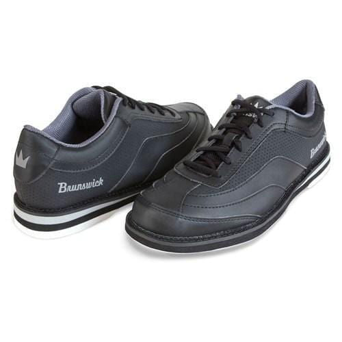 Brunswick Mens Rampage Interchangeable Black Right Hand Bowling Shoes - BowlersParadise.com