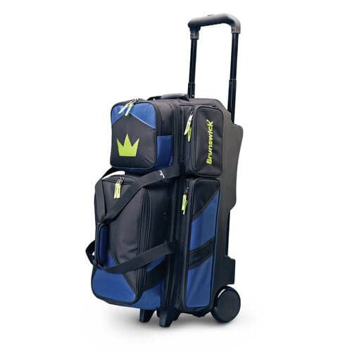 Brunswick Quest Triple Roller Black Bowling Bag - BowlersParadise.com