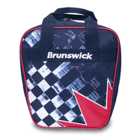 Brunswick Spark Single Tote Checkered Flag Bowling Bag - BowlersParadise.com