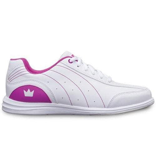 Brunswick Womens Mystic White Fuchsia Bowling Shoes - BowlersParadise.com