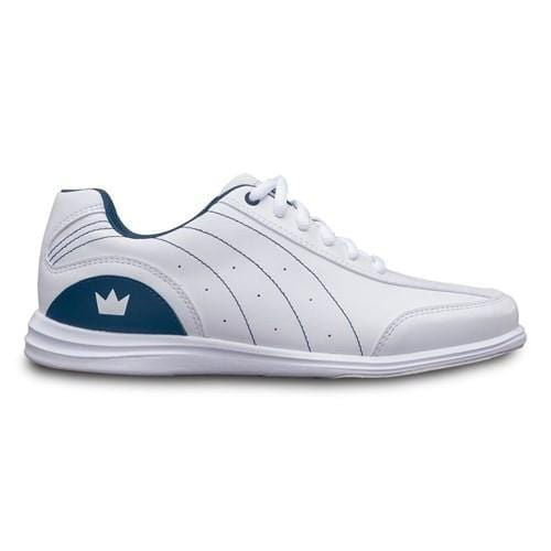 Brunswick Womens Mystic White Navy Bowling Shoes - BowlersParadise.com