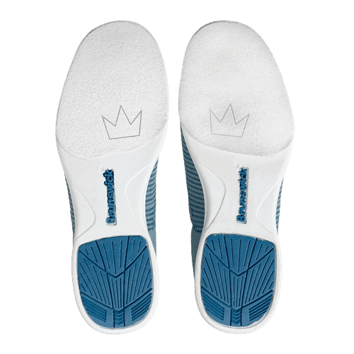 Brunswick Womens Twisted Knit Steel Blue Bowling Shoes - BowlersParadise.com