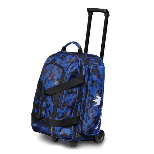 Brunswick Zone Double Roller Blue Chaos Bowling Bag - BowlersParadise.com