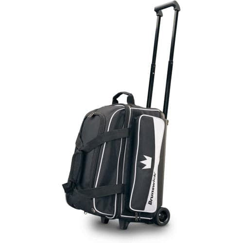 Brunswick Zone Double Roller White Bowling Bag - BowlersParadise.com