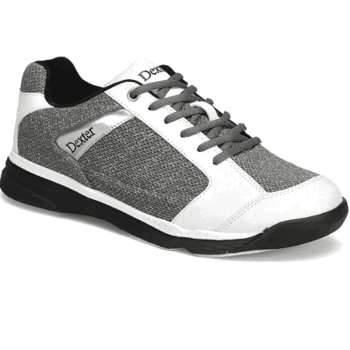 Dexter Men’s Wyoming Light Grey White Knit Bowling Shoes - BowlersParadise.com